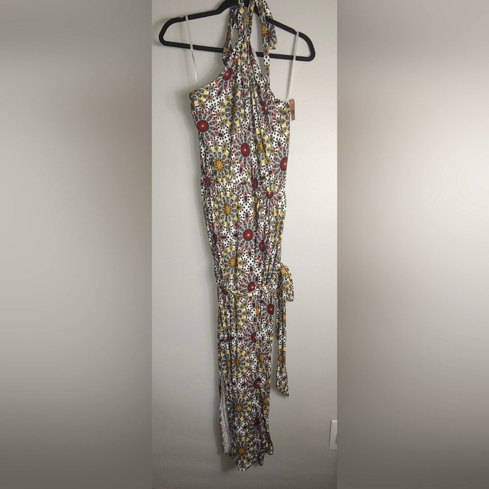 16 NWT Ann‎ Taylor LOFT Printed Halter Tie Neck Maxi Dress